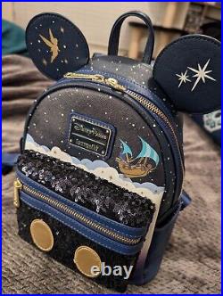 Loungefly Peter Pan Main Attraction Mickey Mouse Mini Backpack Disney World 50