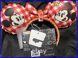 Mickey & Friends Loungefly Picnic Basket Mini Backpack withCoin Bag & Ear Headband