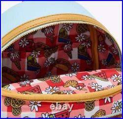 Mickey & Friends Loungefly Picnic Basket Mini Backpack withCoin Bag & Ear Headband