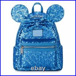 Minnie Mouse Sequined Loungefly Mini Backpack Hydrangea