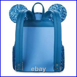 Minnie Mouse Sequined Loungefly Mini Backpack Hydrangea