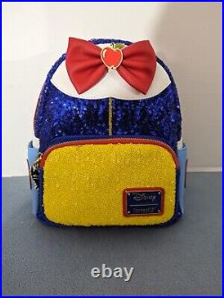 NEW Disney Loungefly Snow White Princess Sequin Series Mini Backpack