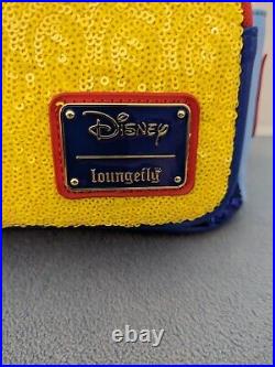 NEW Disney Loungefly Snow White Princess Sequin Series Mini Backpack