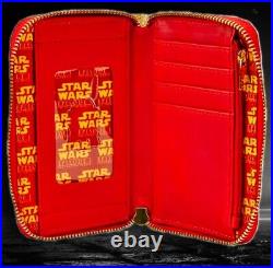 NEW LOUNGEFLY Star Wars Phantom Menace Darth Maul Mini Backpack, Wallet& CHARM