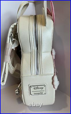 NEW Loungefly Disney 2023 Minnie Mouse Figural Pastel Snowman Backpack + Wallet