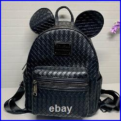 NWOT-Exclusive Collectible Disney Loungefly Black Woven Small BackpackAdorable