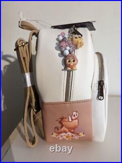 NWTLoungefly Disney The Lion King Young Simba & Nala Heart Mini Backpack & CHARM