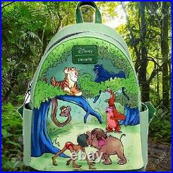 NWT Disney Loungefly Mini Backpack, Wallet, &Charm JungleBook 55th Anniversary