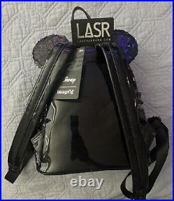 NWT Disney Loungefly X LASR Celestial Dreams Black Iridescent Sequin Backpack