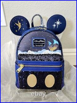 NWT Disney Parks Mickey Mouse Main Attraction Loungefly Mini Backpack Peter Pan