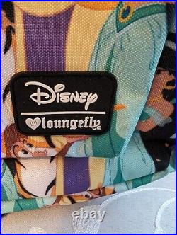 NWT! Loungefly Disney Full Size Backpack Jasmine, Aladdin, Rajah & Genie RARE