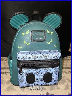 NWT Loungefly Disney Haunted Mansion Glow-in-the-Dark Backpack