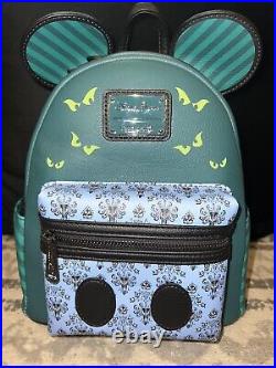 NWT Loungefly Disney Haunted Mansion Glow-in-the-Dark Backpack