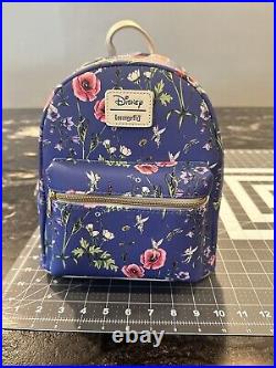 NWT Loungefly Disney Peter Pan Tinkerbell Floral Mini Backpack Fairy Garden