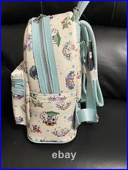 NWT Loungefly Disney Princess Companion Floral Mini Backpack Sidekick