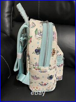 NWT Loungefly Disney Princess Companion Floral Mini Backpack Sidekick