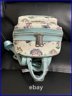 NWT Loungefly Disney Princess Companion Floral Mini Backpack Sidekick