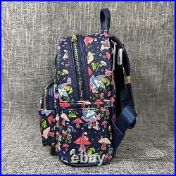 NWT Loungefly Exclusive Disney Alice in Wonderland Floral Mini Backpack Set