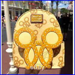 New 2022 Disney Parks Mickey Pretzel Backpack by Loungefly NWT