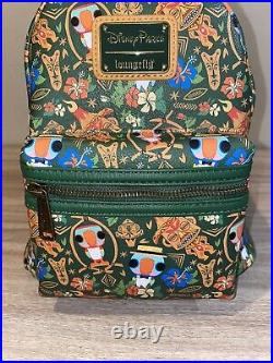 New Disney Loungefly Backpack Enchanted Tiki Room +Map 2023 Disneyland