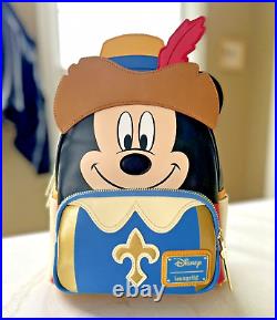 RARE Disney Loungefly THREE MUSKETEERS / MICKEY MOUSE Cosplay Mini Backpack