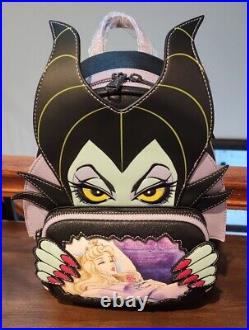 RARE Loungefly Disney Villains Sleeping Beauty Maleficent Mini Backpack & Wallet