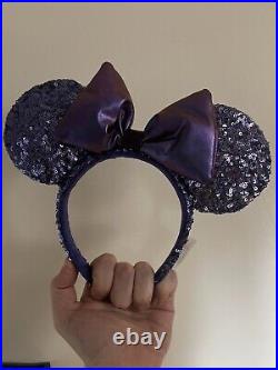 READ Disney Parks Loungefly Backpack/Wallet/Ears Purple Potion Sequin HTF