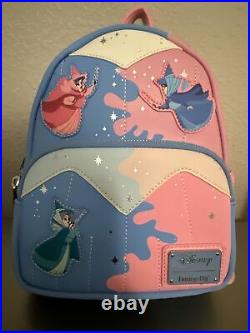 Sleeping Beauty Make It Pink! Make It Blue! Loungefly Mini Backpack Fairies