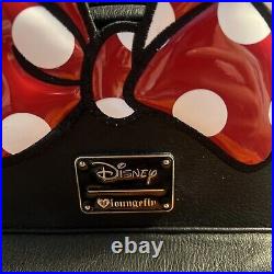 Vintage Disney Minnie Mouse Mini Backpack Loungefly 11 Tall X 9 Wide