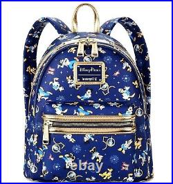 Walt Disney World 50th Anniversary Blue Loungefly Mini Backpack