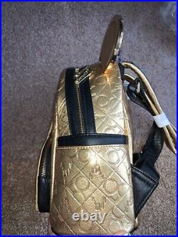 Walt Disney World 50th Anniversary Gold Leather Castle Luxe Backpack Loungefly