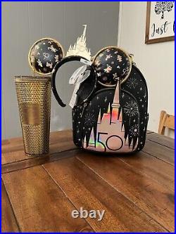 Walt Disney World 50th Anniversary Mini Backpack With Ears And Cup