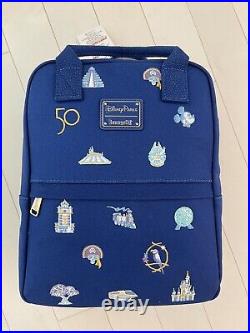 Walt Disney World Disney Parks 50th Anniversary Loungefly Canvas Backpack