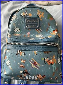 Walt disney parks loungefly mini backpack Light blue No Longer Sold At Parks