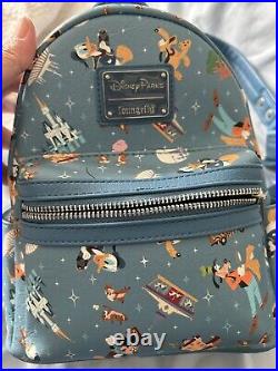 Walt disney parks loungefly mini backpack Light blue No Longer Sold At Parks